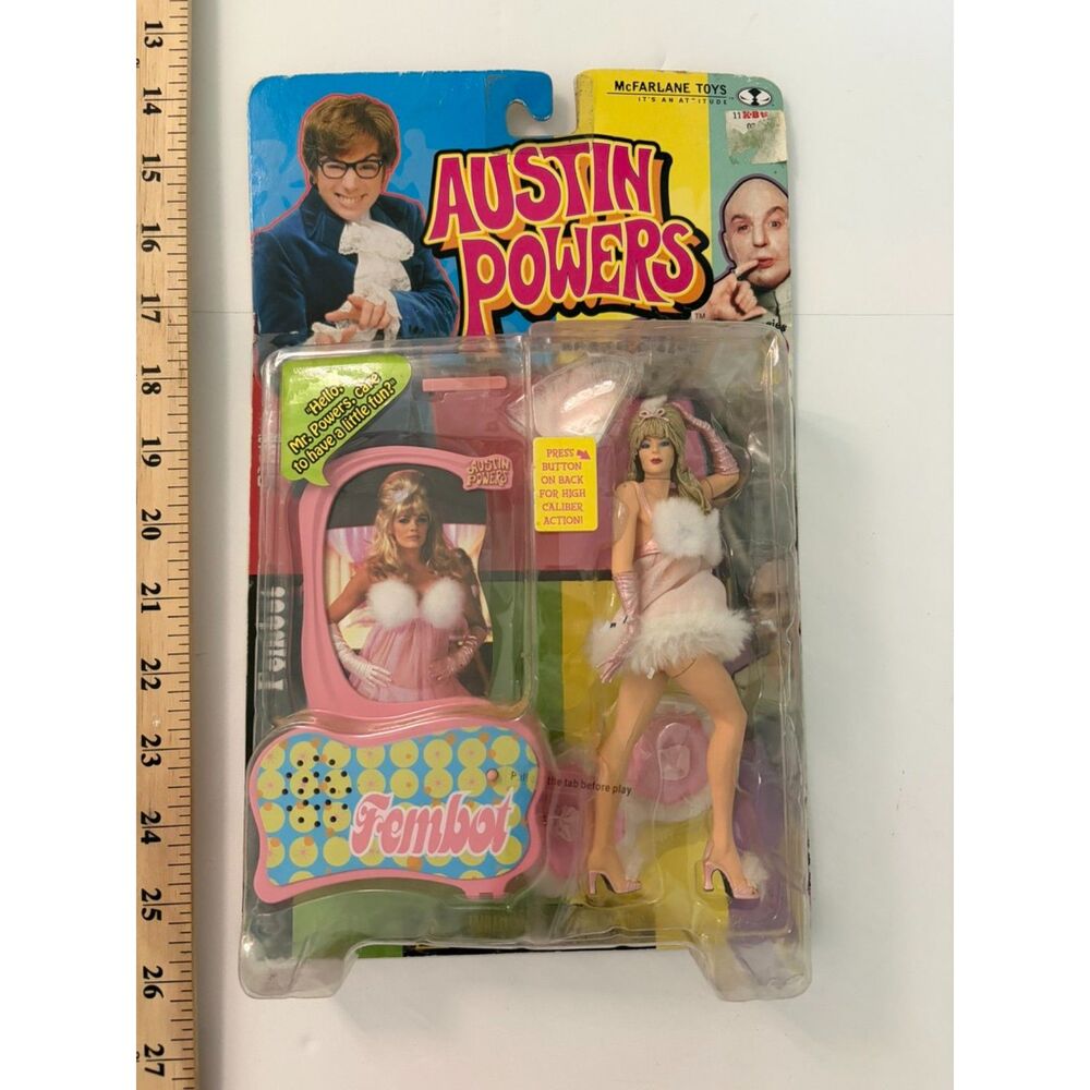Vintage Austin Powers Series 2 Fembot Talking action fig by McFarland toys 1999